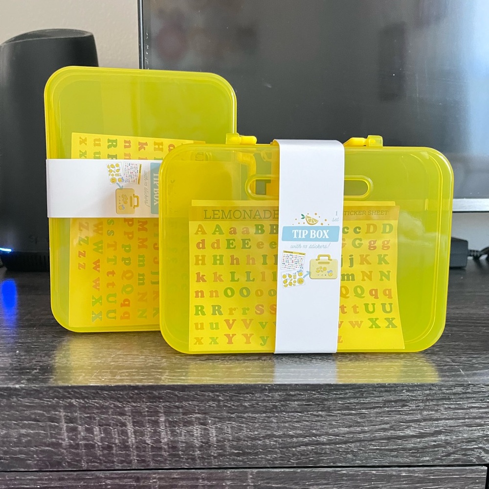 Target bullseye tip boxes in yellow design Set of 2🎀